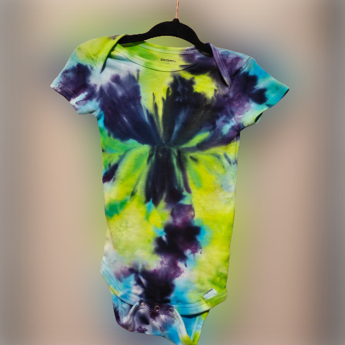 "Yinzplosion" 100% cotton tie dye onesie, 18 months